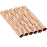 Hestya Open Gel Finger Toe Tubes 6 Pcs Fabric Gel Lined Cushion Sleeve Protector for Bunion Hammer Toe Callus Corn Blister Friction (6 x 0.79 Inch)