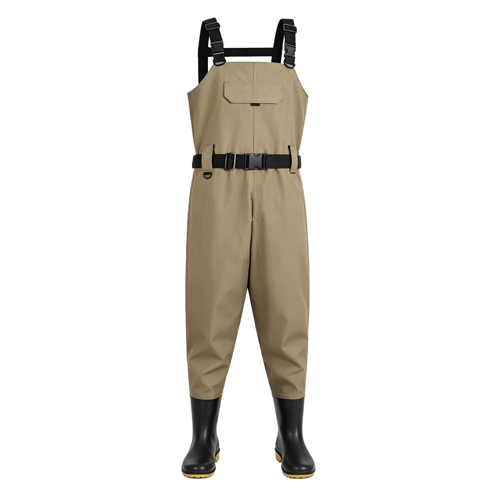 Vadeadores de Pesca para Hombres Nylon Pantalones Impermeables para el Pecho Equipadas con Botas Oxford Antideslizantes Impermeables Peso Ligero para Caza y Pesca Tallas 37-46
