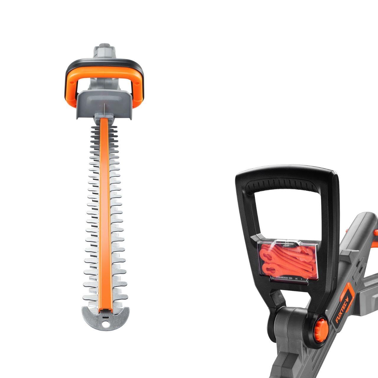 FUXTEC 20V Garten-Set FX-20VSET5 aus FX-E1RT20SET und FX-E1HS20-2,2Kg & 3,6Kg, 25cm Schnittbreite, 52cm Schnittlänge
