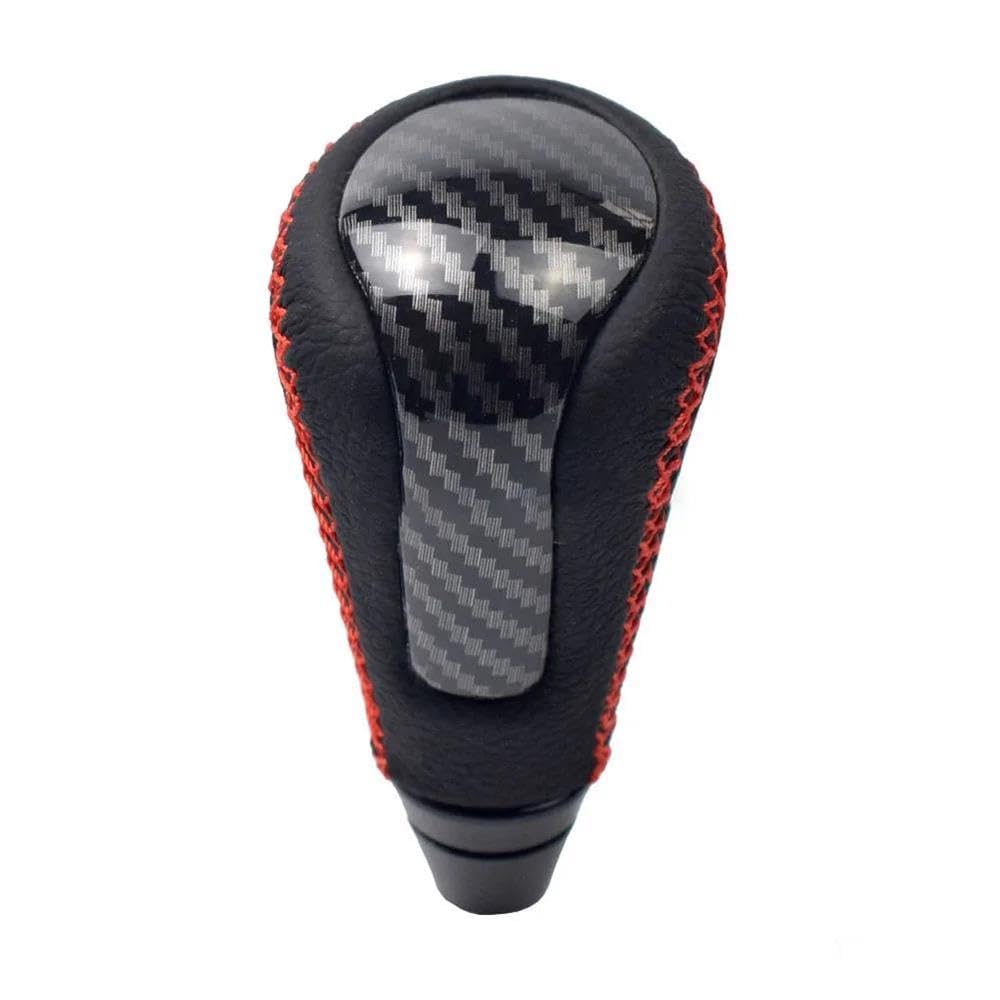 Sxqpocar Red Leather Carbon Fiber Gear Shift Knob For Lexus Is250 Is350 2006-2013 Shift Lever Head(Red)