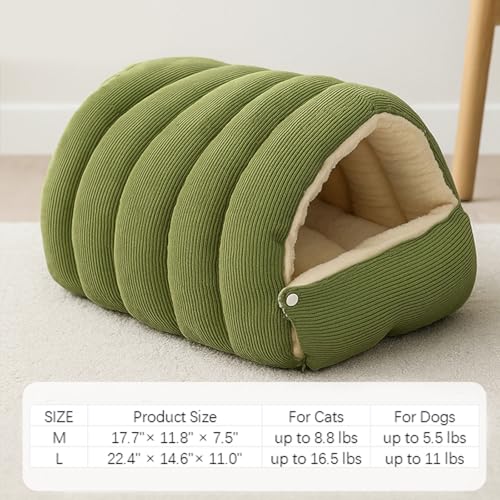 Cozy Monster Katzenbett, Haustierhöhle für Indoor-Katzen, weiches und warmes Katzenhaus Zeltbett mit abnehmbarem und waschbarem Kissen für Katzen und kleine Hunde