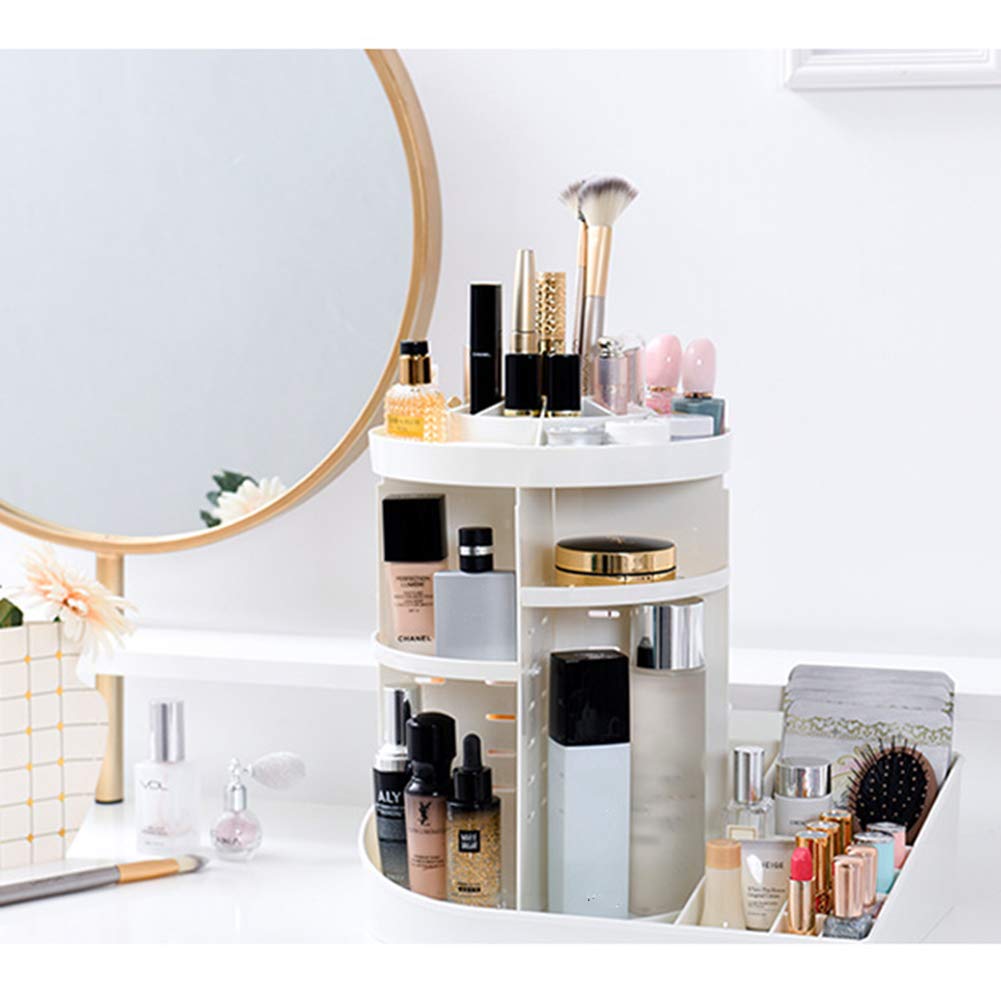 Beau Rangement Maquillage 360 Rotatif Maquillage Organisateur Réglable Organisateur de Maquillage Tiroir Utilisé pour Le Rouge à Lèvres Pinceau Produit De Soin De La Peau Hermétique