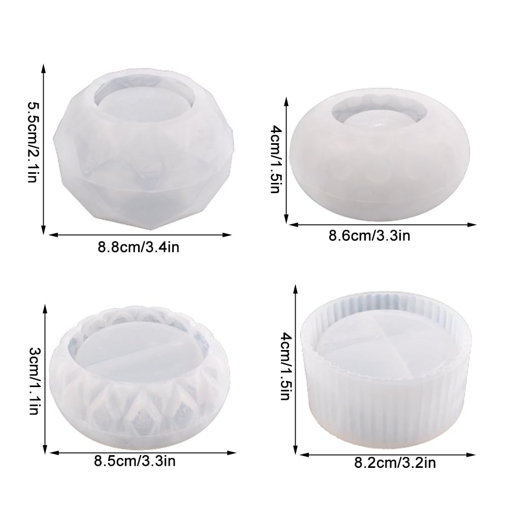 4 Pezzi Vaso da Fiori Vaso Stampi in Silicone 4 Forme Stampo per Vasi da Fiori Stampo in Silicone per Vaso per DIY Vasi Decorazioni per La Casa