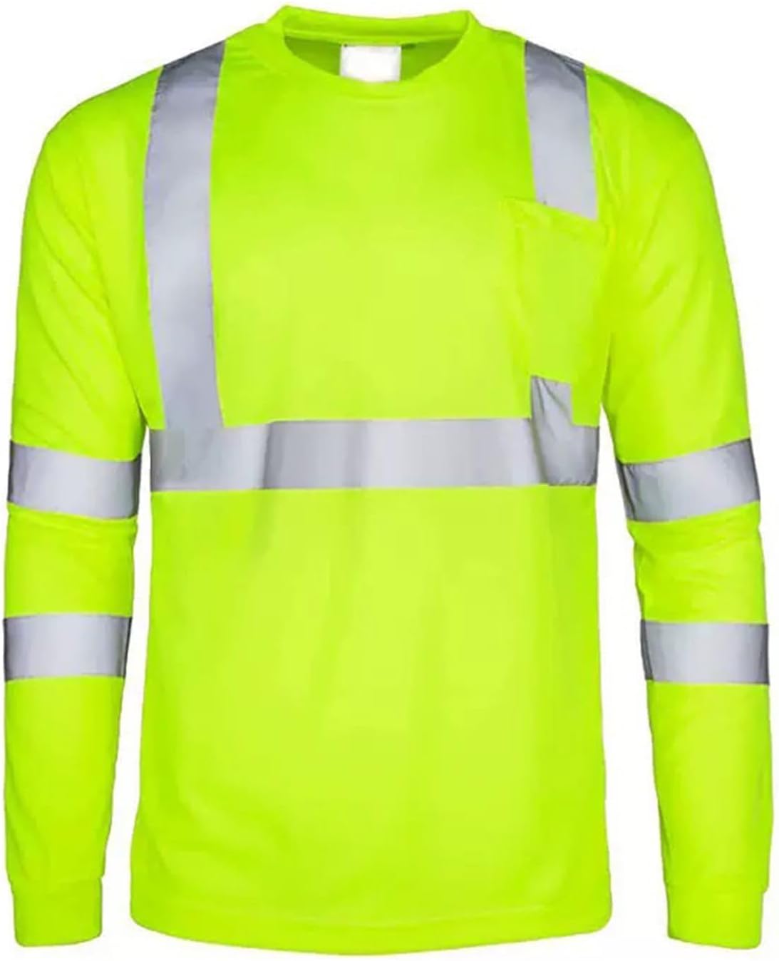 Ymosrh Men's Hi Vis T Shirt Reflective Safety Long Sleeve Construction Tees, M-3XL