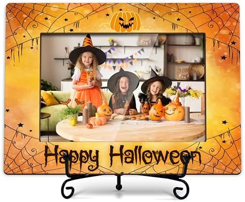 Halloween 4x6 Photo Frame With A Stand, Wooden Photo Frame For Bo...