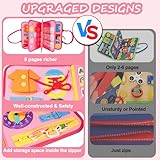 Busy Board for Toddlers 3+, Busy Book Sensory Board Toy Educational Activities for Fine Motor Skills Learning, Montessori Toys Gifts for Boys Girls, Travel Toy for Plane Car - Image 2