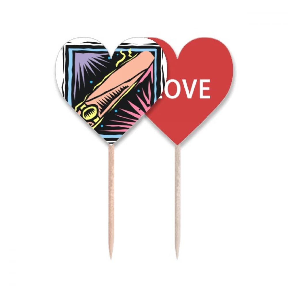 Picks Cupcake Amour Cœur et Cure-dents Mexique | Idée Décoration pour Offrir et Fêter