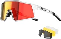 Vista 10 de KAPVOE Gafas polarizadas con 1 lente o 4 lentes de protección UV para mujeres y hombres, gafas de sol para ciclismo, marco TR90, para deportes