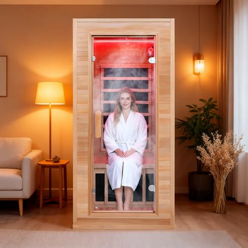 Far Infrared Sauna Home 1 Person Canadian Hemlock