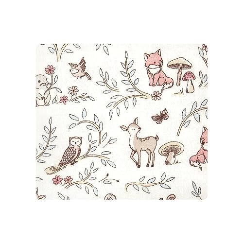Image of Hudson Baby Unisex Baby Cotton Flannel Receiving Blankets Bundle, Girl Woodland Pals, One Size (Pack of 2)