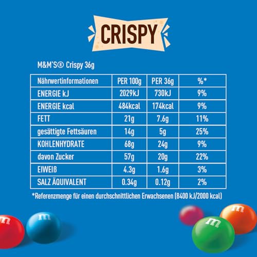 M&M'S Crispy Schokolinsen, Schokolade Großpackung für Halloween 24x36g – Ansicht 2