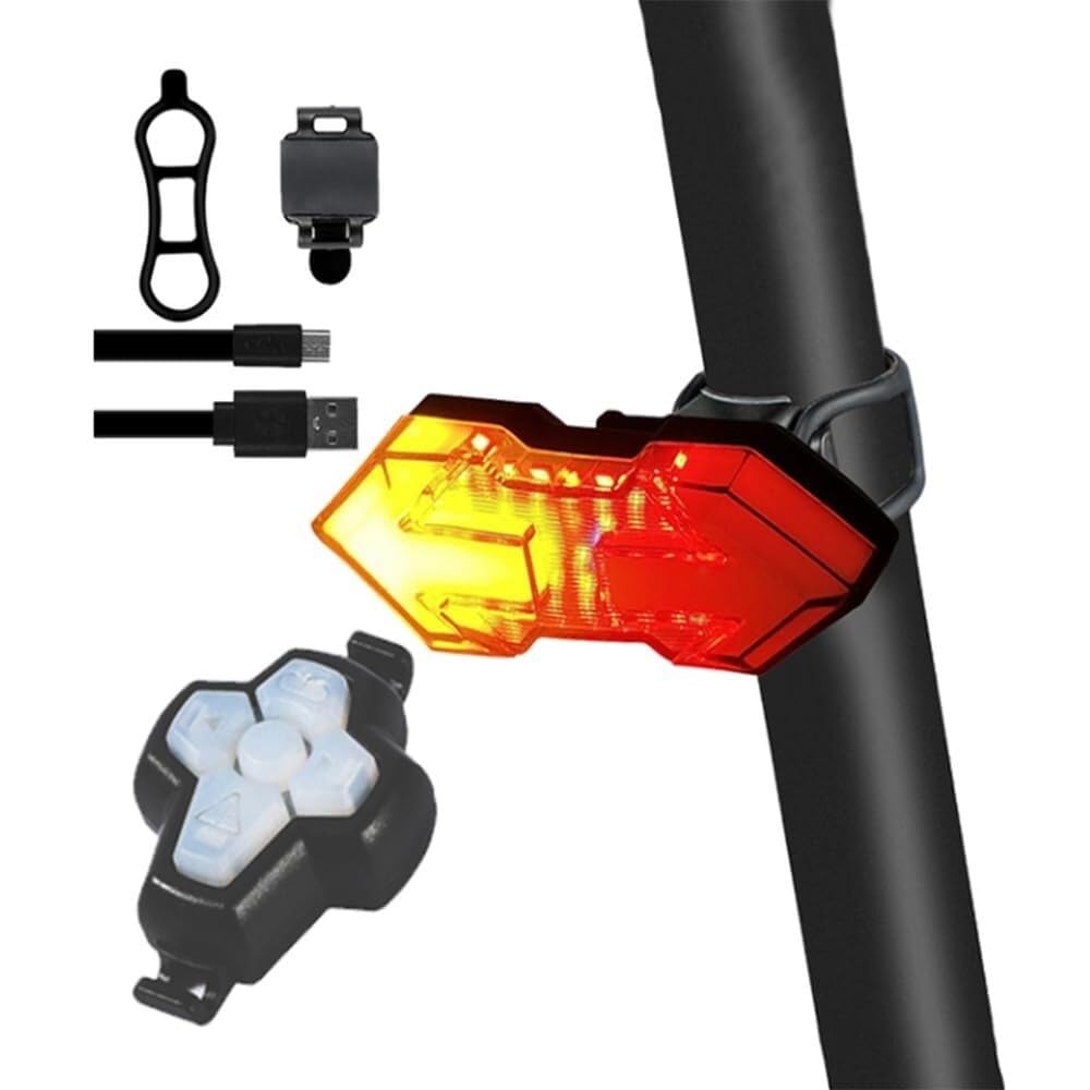 Bezprzewodowy zdalny kierunkowskaz rowerowy MTB, inteligentny tylny kierunkowskaz LED, ładowany przez USB, tylny kierunkowskaz rowerowy
