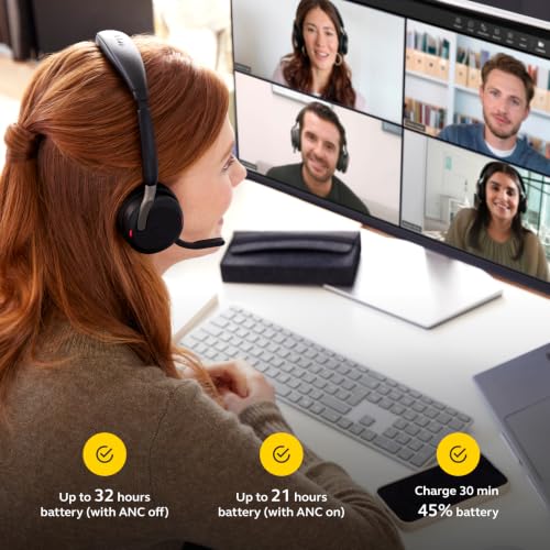 Jabra Evolve2 65 Flex Wireless Stereo Headset with Hybrid ANC, Black - image 8
