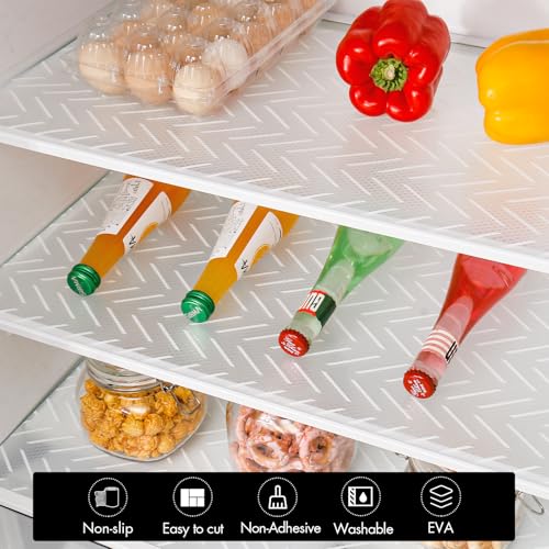 Image of Cooyes Shelf Liner -- Non-Slip Shelf Liners for Kitchen Cabinets - Waterproof Shelf Paper with Modern Pattern - Durable EVA Cabinet Liners