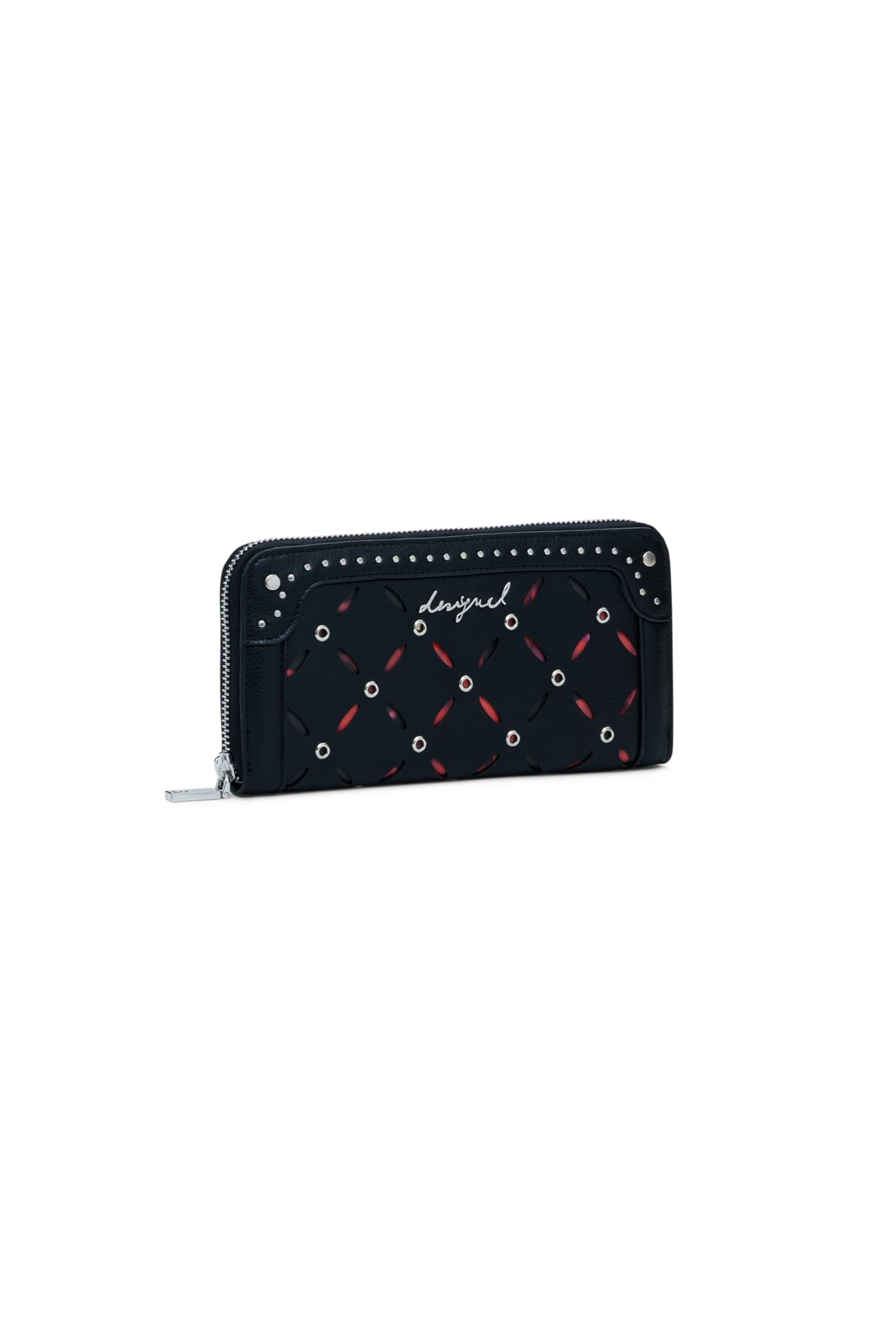 Desigual Women's Black Wallet With Contrasting Details - Wallets & Cardholders - One Size - Accessories