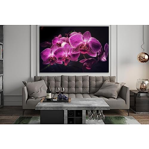 Orchids Purple ZELLART habiller un grand mur vide tableau 140x90