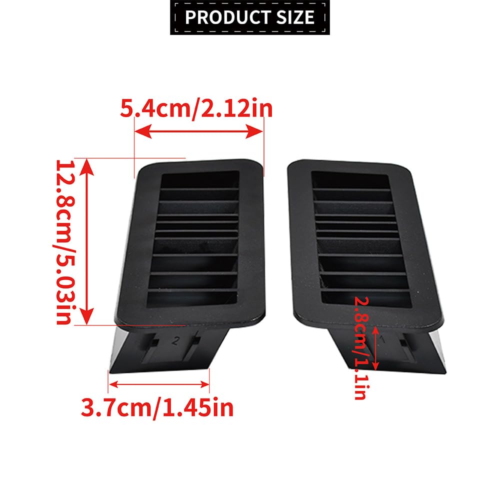 Lot de 2 Grilles d'aération Centrale Ventilation Aération Compatible avec VW Transporter T4 701819071 701819072