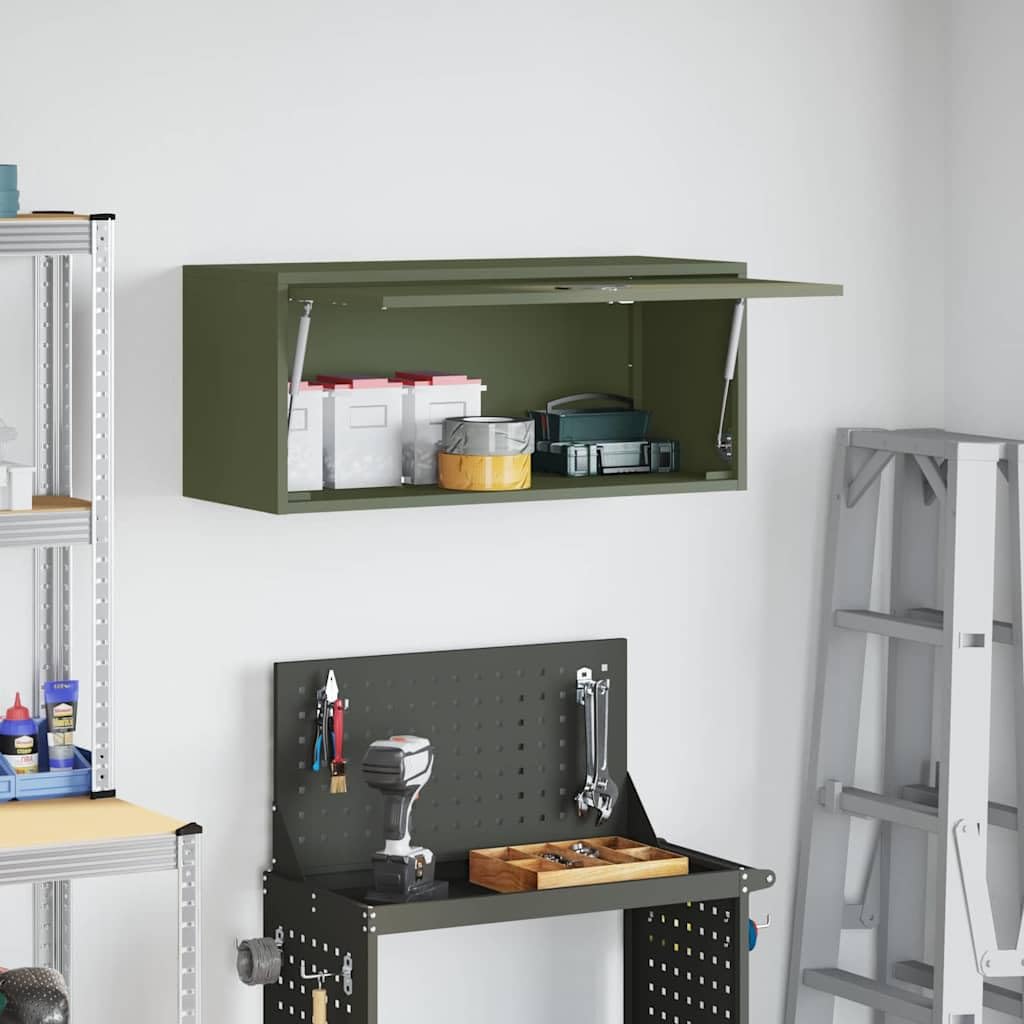 Armoire Murale De Garage Olivově Zelená 80 x 33 x 35 cm