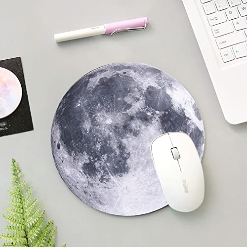Marca Amazon - QHL - Alfombrilla para ratón con diseño de Luna Impresa para Oficina, hogar, Ordenador portátil Cover