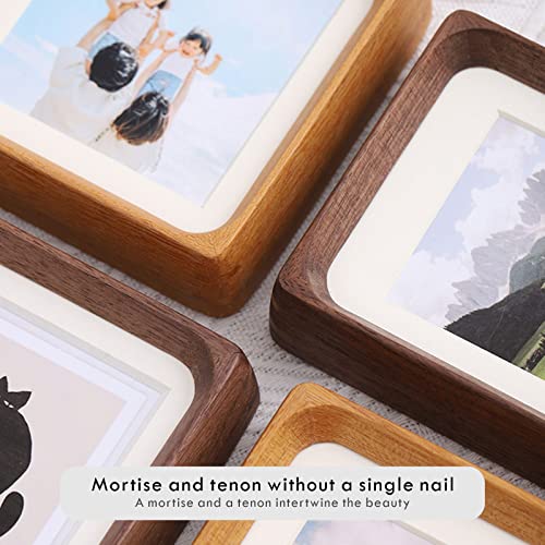 Gardorw Solid Wood Photo Frame, Natural Black Walnut Frame, Mini Watercolor Frame, Freestanding Picture Photo Frame, Certificate Frame For Portrait Landscape, Handmade, Housewarming Gift #TOP3