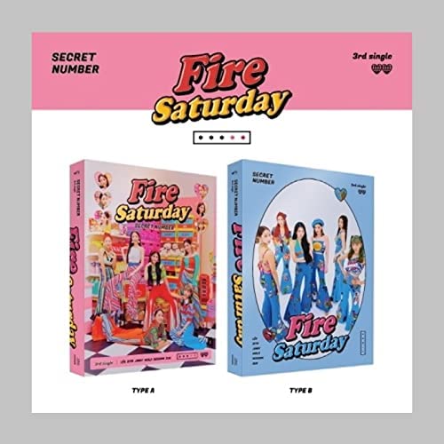 Secret Number Fire Saturday 3rd Single Album Normal Random Type CD+PhotoBook+Tazo+Door Sign+1p Sticker+2p PhotoCard+Message PhotoCard Set+Tracking Kpop Sealed