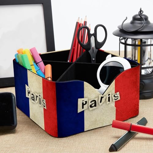 Organiseur de bureau avec 4 compartiments séparés pour fournitures - 8