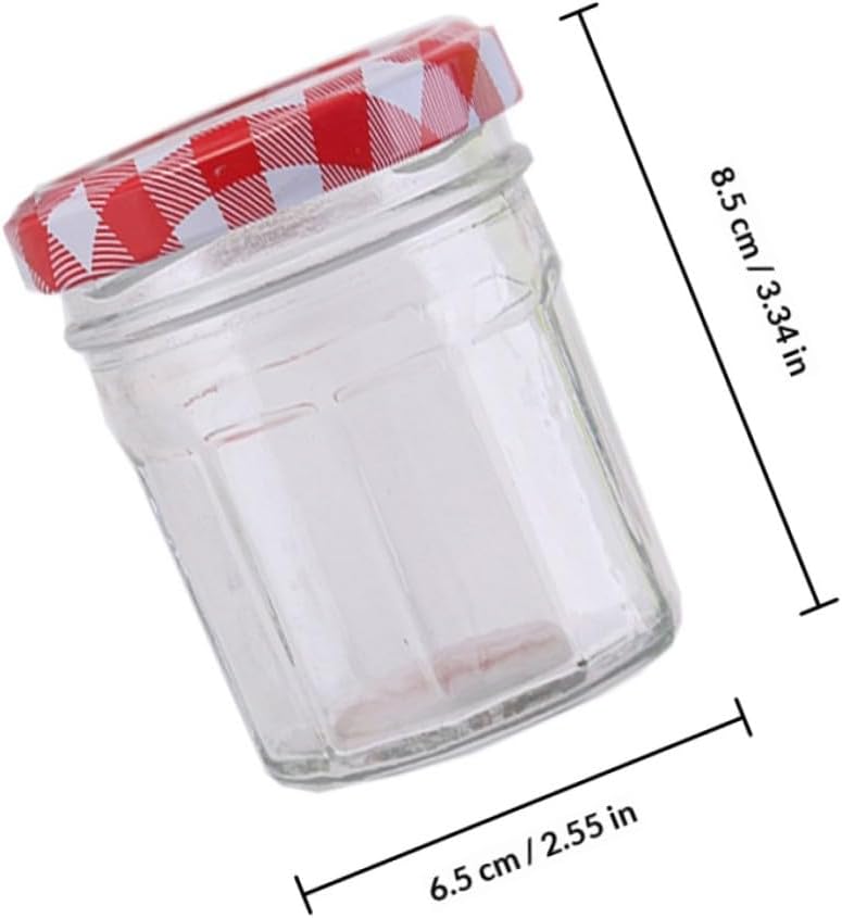 6pcs 200ml Glass Honey Jars with Lids, round Mini Kitchen Storage Bottles for Jam and Sauce, Sealed Food Storage Containers for Home and Pantry Use