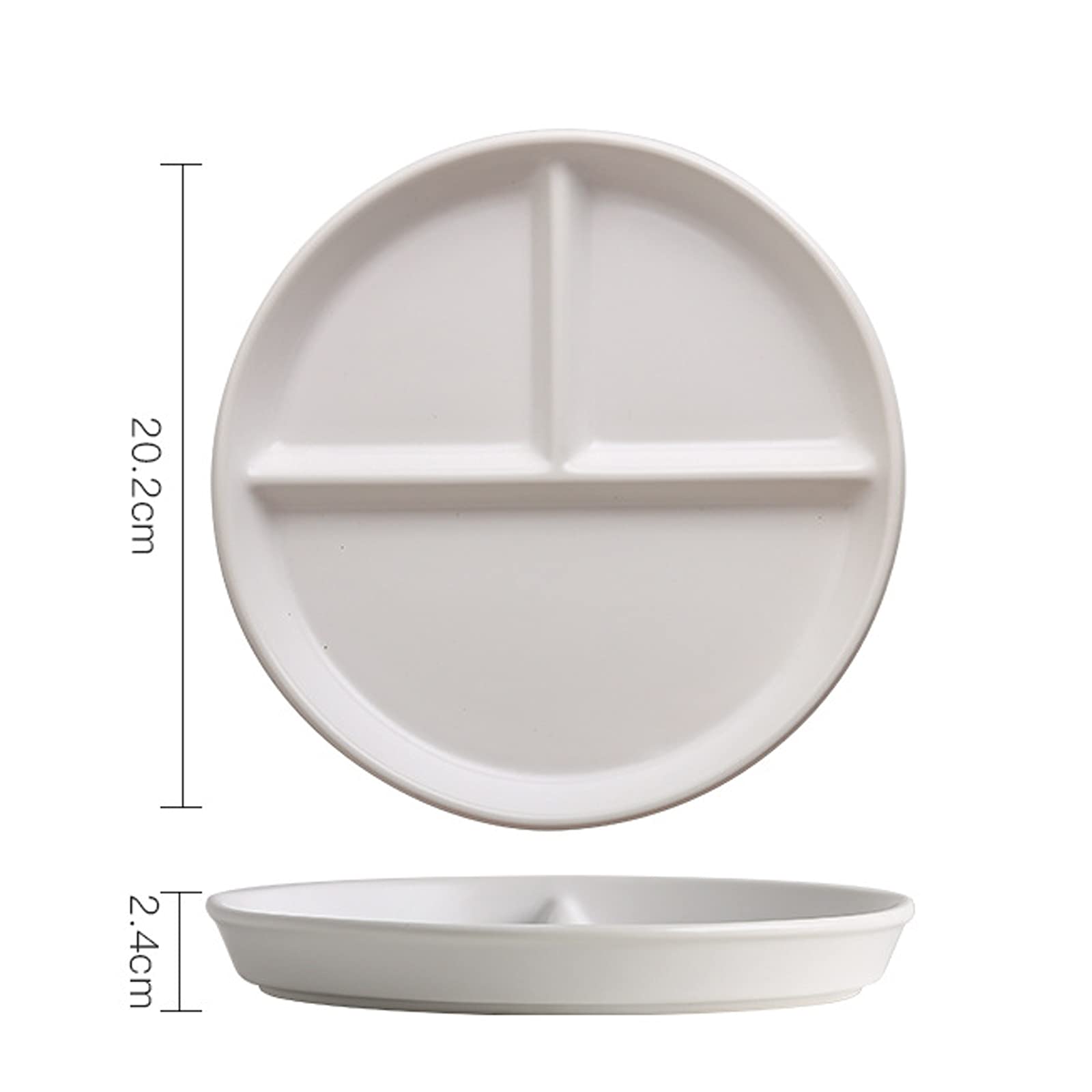 Piatti Piatti In Porcellana Bianca - Confezione Da 6, Diametro 25 Cm, Eleganti, Lavabile In Lavastoviglie E Microonde