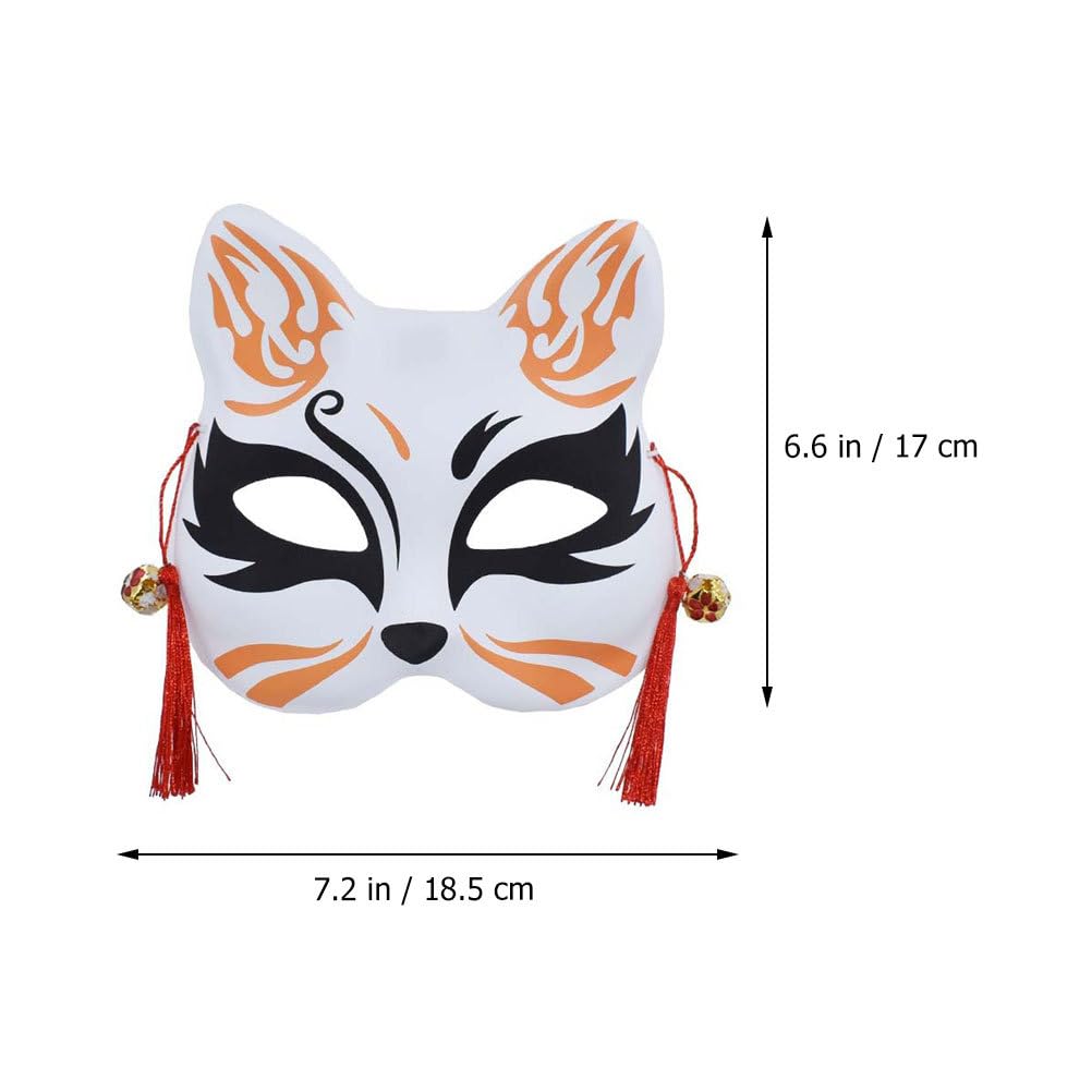 Tomaibaby Fox Cosplay Mask Japanese Style Kabuki Kitsune Costume Masks Light Up Half Face Masquerade Venetian Mask for Masquerade Halloween Party - Image 4