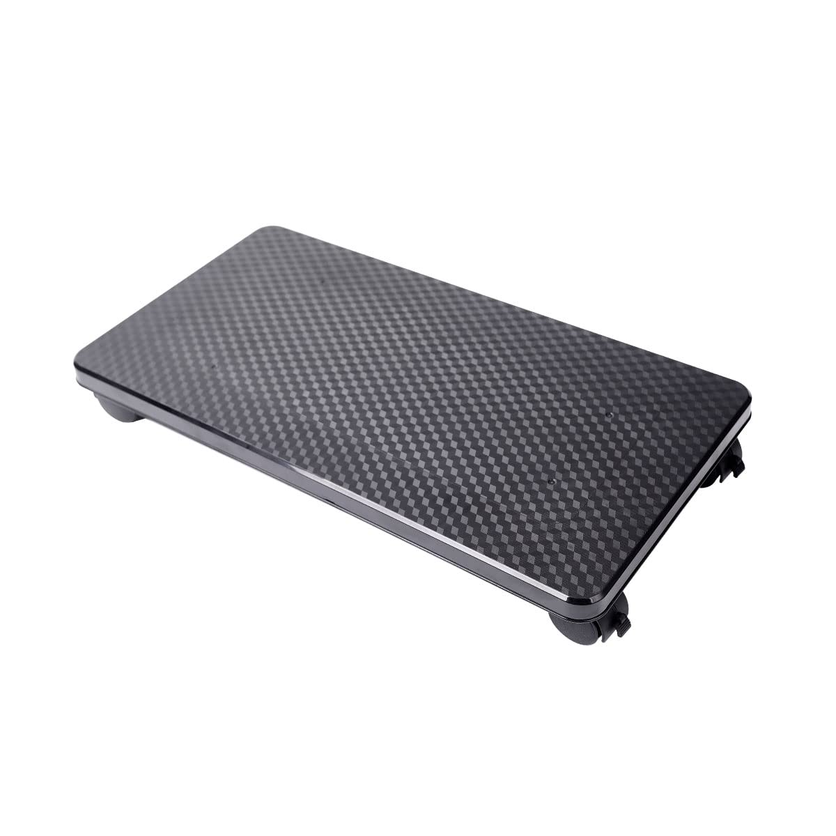 XINKAIDesktop Computer Mainframe Base ABS Tray Movable 360° Pulley Chassis Shelf Home Office Simple Bracket Heat Dissipation Rack(Size:47x25x6.8cm,Color:Black Flat Style)