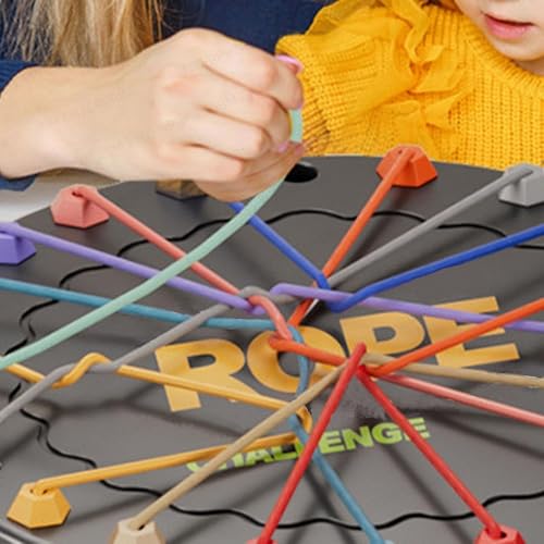 Image of Rope Challenge Logic Puzzle Game - Brain Teaser Rope Untangling Puzzle Game for Kids & Adults | Strategy Mind Game for Family Indoor & Travel Games | Educational Brain Game Age 7+