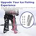 JIOTAR 28345 Ice Auger Blades 10 Inch- Replacement Blades for Eskimo Quantum and Rocket Power Ice Auger Bits, Sharp Durable Steel Ice Drill Blades for Ice Fishing, 2 Pack