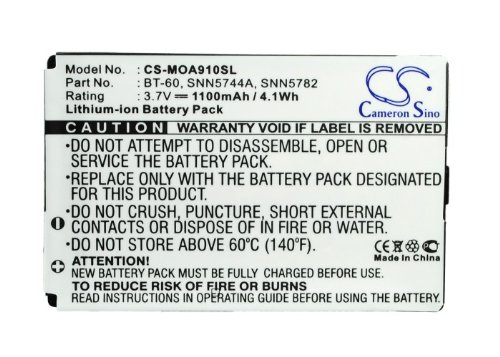 Batterie 1100mAh Pour Motorola - Compatible BT-60, SNN5744A, SNN5782, Modèles A910, E770, V257, Etc.