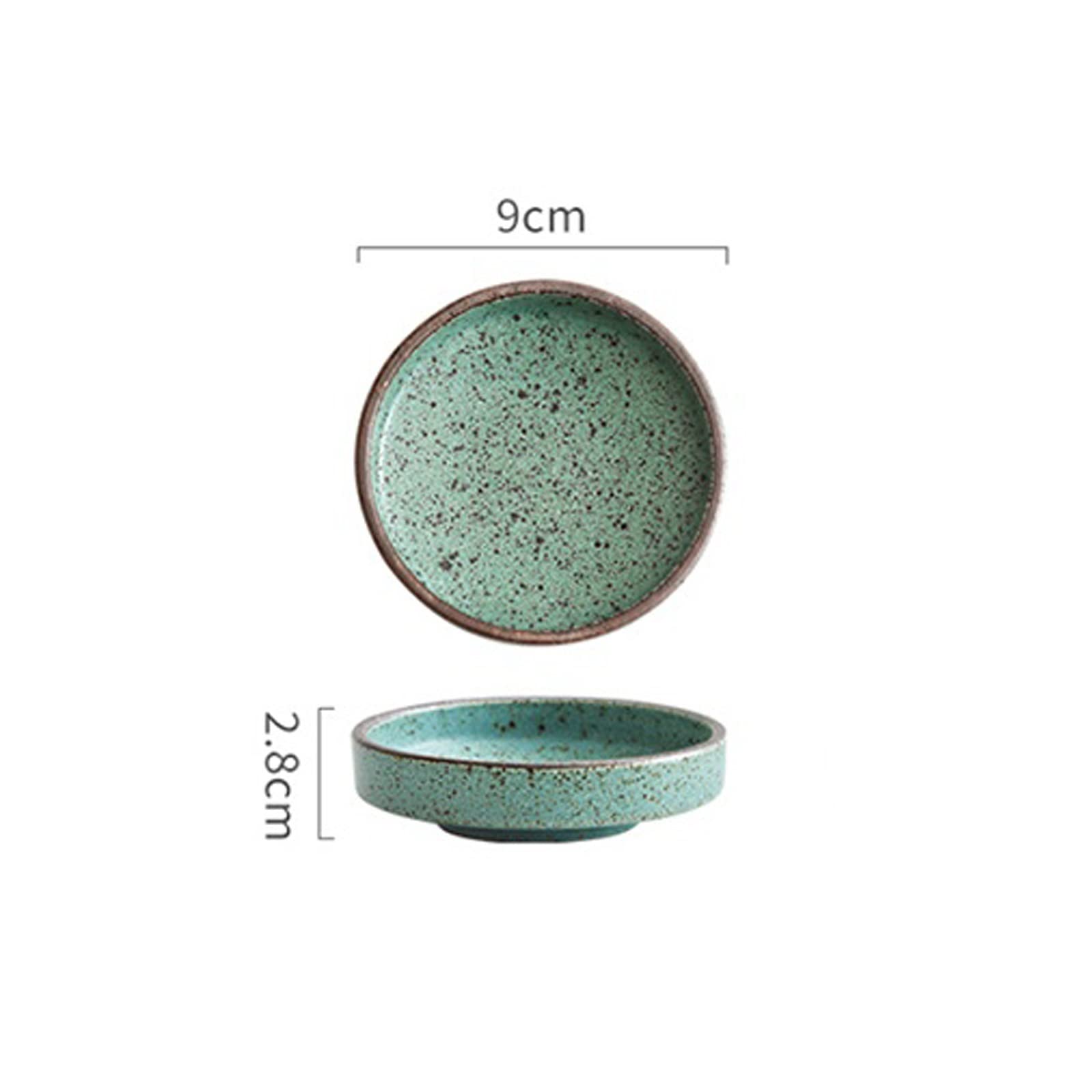Dip-Schalen, 1 Stück, Dip-Schale, Keramik, runde Soßenschale, kleine Gewürzschale, Großhandelsschale, Ton, Wasabi-Sojasoßenschale, Soßenschale (E, Einheitsgröße