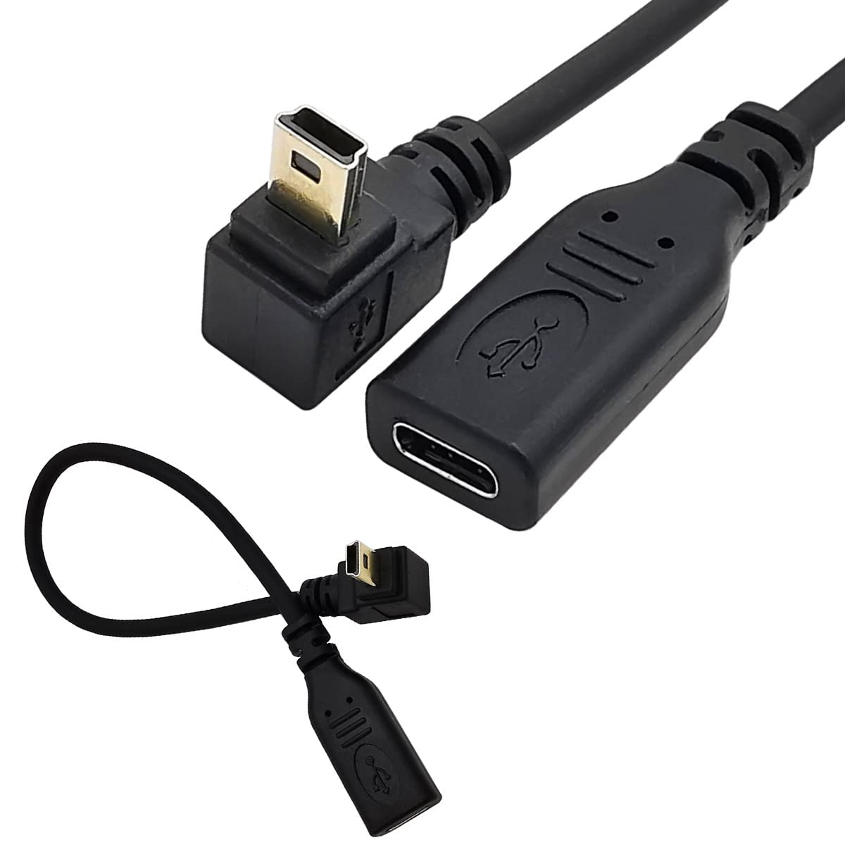 Amazon.co.jp: Mini USB to USB Cケーブル 内部は純銅線USB ミニB 上向