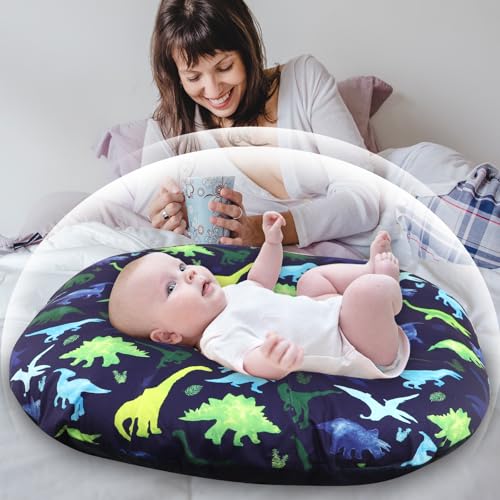 Image of TANOFAR Newborn Lounger Cover, Baby Pillow Covers for Girls Boys, Removable Infant Lounger, Breathable, Comfortable, Dinosaurs