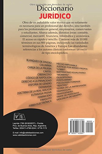 Diccionario Juridico: Law Dictionary Spanish Edition