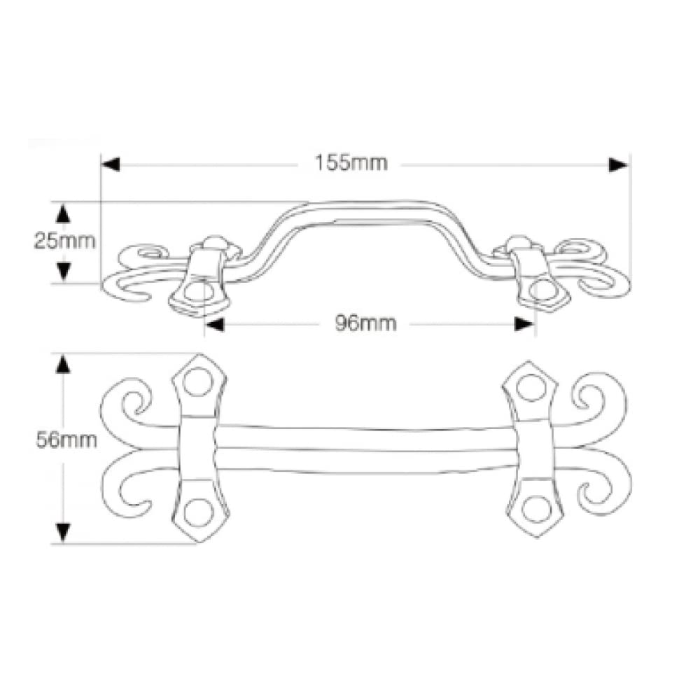 Rustic Vintage Antique Copper Cabinet Pull - P88755AC10, 3-3/4 in (96 mm) — KHTUMEWARE