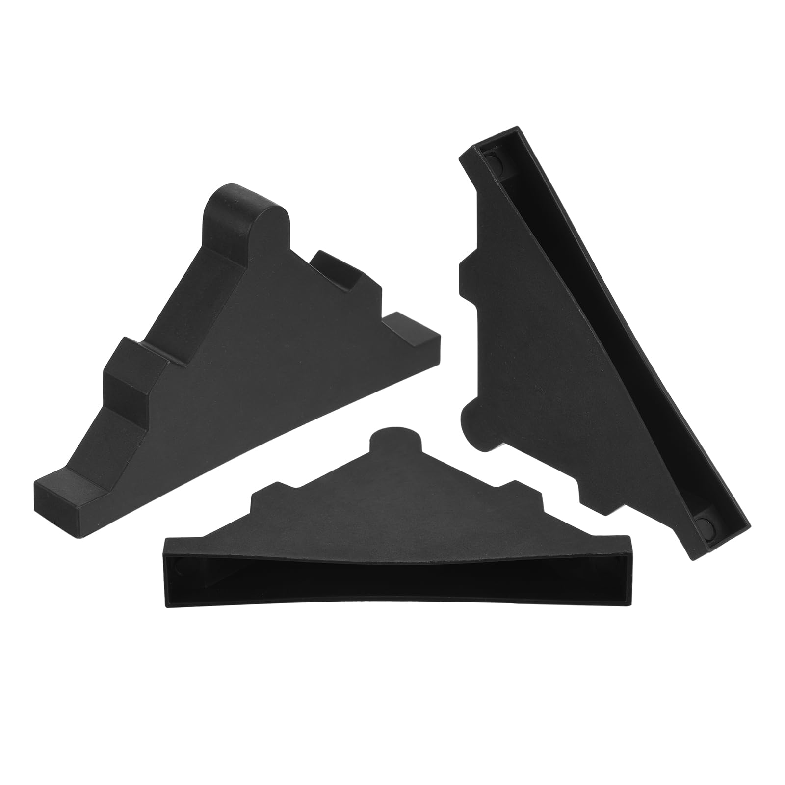 uxcell 10Pcs Plastic Corner Protectors 10x95mm Triangle Shape Glass Corner Guards Cushion for Corner Protection of Glass, Mirror, Tile, Black