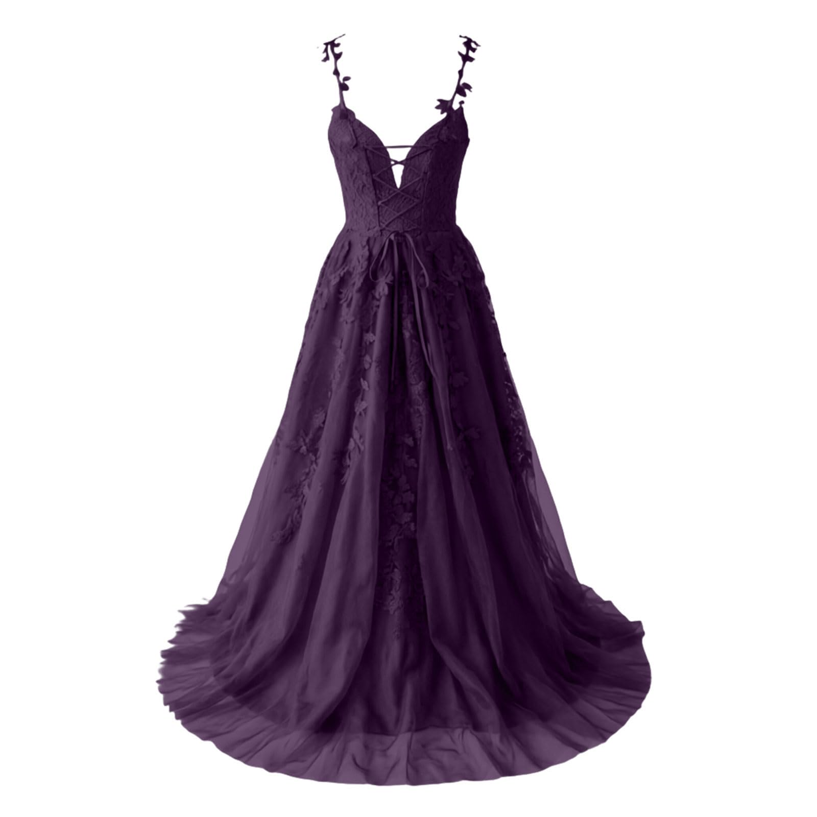 Vestido de noche largo para mujer, vestido de baile, encaje, apliques de cóctel, cuello en V, vestido de graduación, vestido de tul, vestido de fiesta, vestido de fiesta, vestido largo de encaje