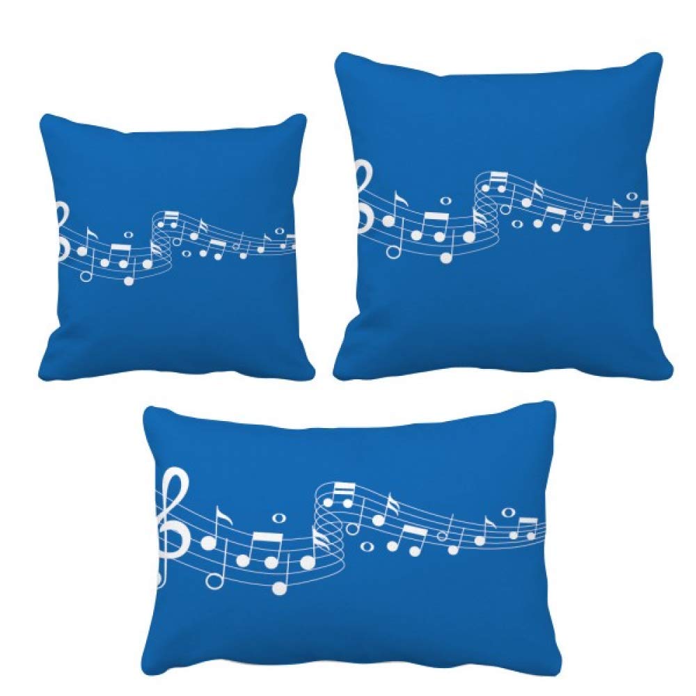 Coussin Le Personnel de la Musique 5-Le jumpg Bleue oreiller décoration
