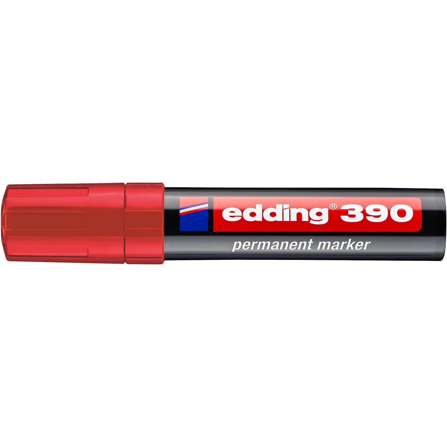 Edding Permanentmarker 390, Rot, Keilspitze, 4-12 mm, 10 Stück