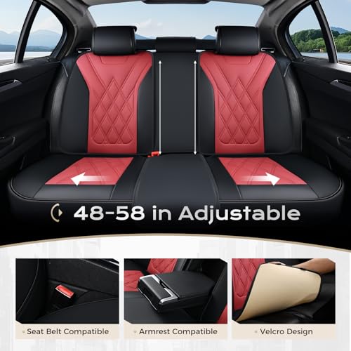 Image of Coverado Car Seat Covers, Front Covers for Cars, Car Seat Cover Front Seats, Car Seat Protector Waterproof, Leather Car Seat Cushion, Universal Interior Covers Seat Protectors for Most Cars