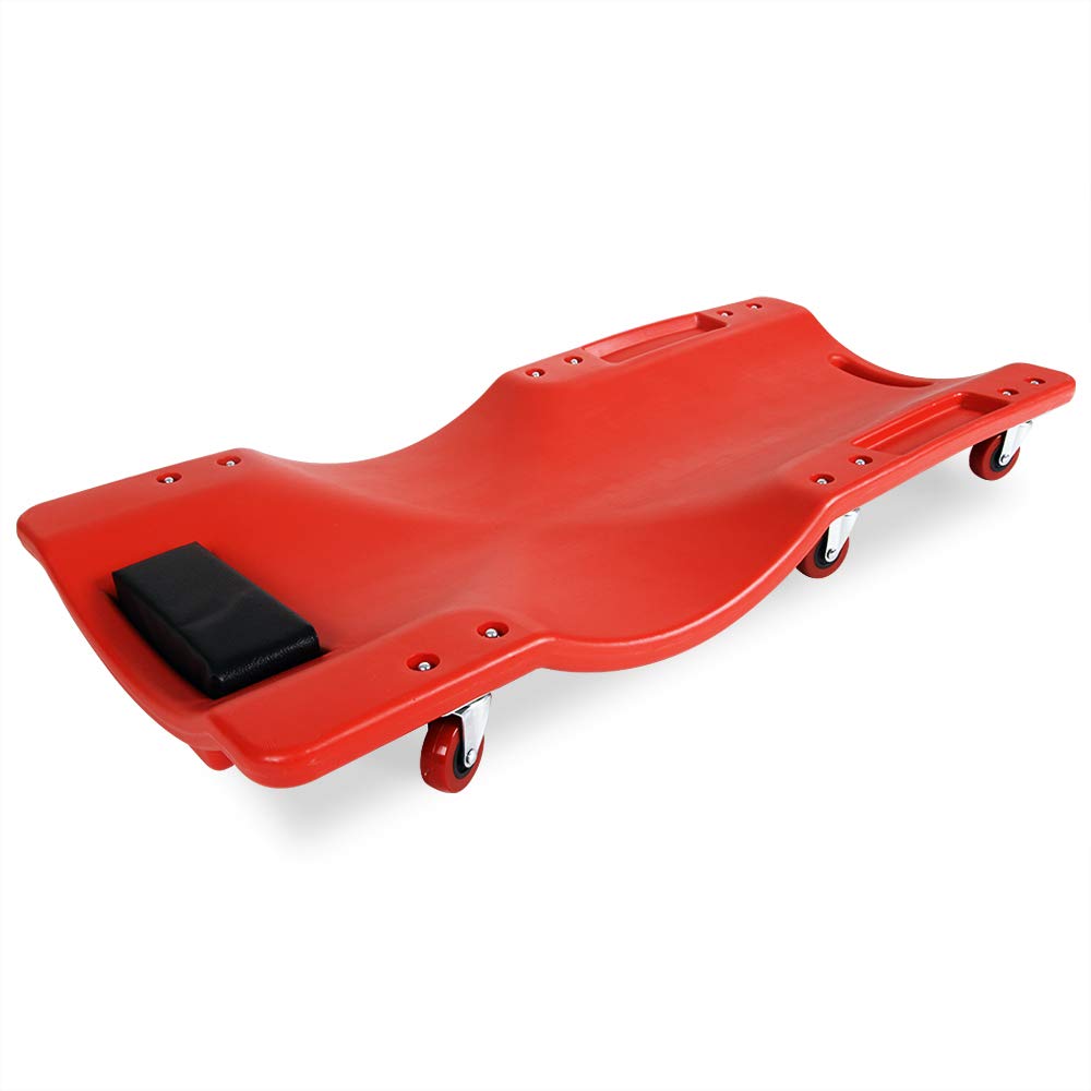 Carrello Sotto Auto Deuba Con 6 Ruote - Lettino Officina Ergonomico, Portata 110 Kg, Materiale Resistente A Olio