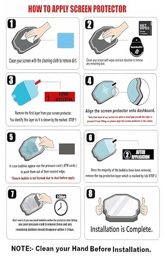 Image of Screen Guard Protector For MARUTI SUZUKI BREZZA VXI ZXI 7 Inch Infotainment System Touch Accessories (Brezza, 7 Inch)