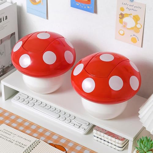Toyvian 2uds Mini Basura con Tapa Diseño Hongo miniatura 3