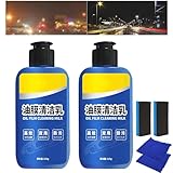 IFFANY Nettoyant pour vitres de Voiture Deux en Un, nettoyant pour Film d'huile de Voiture, dissolvant de Film d'huile concentré, Lait de Nettoyage, nouveauté 2023