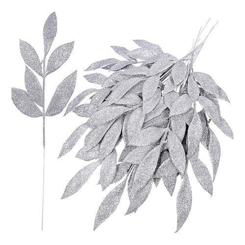 Fycakly Blumen Advent 2025,Weihnachtsglitzernde Blätter,...