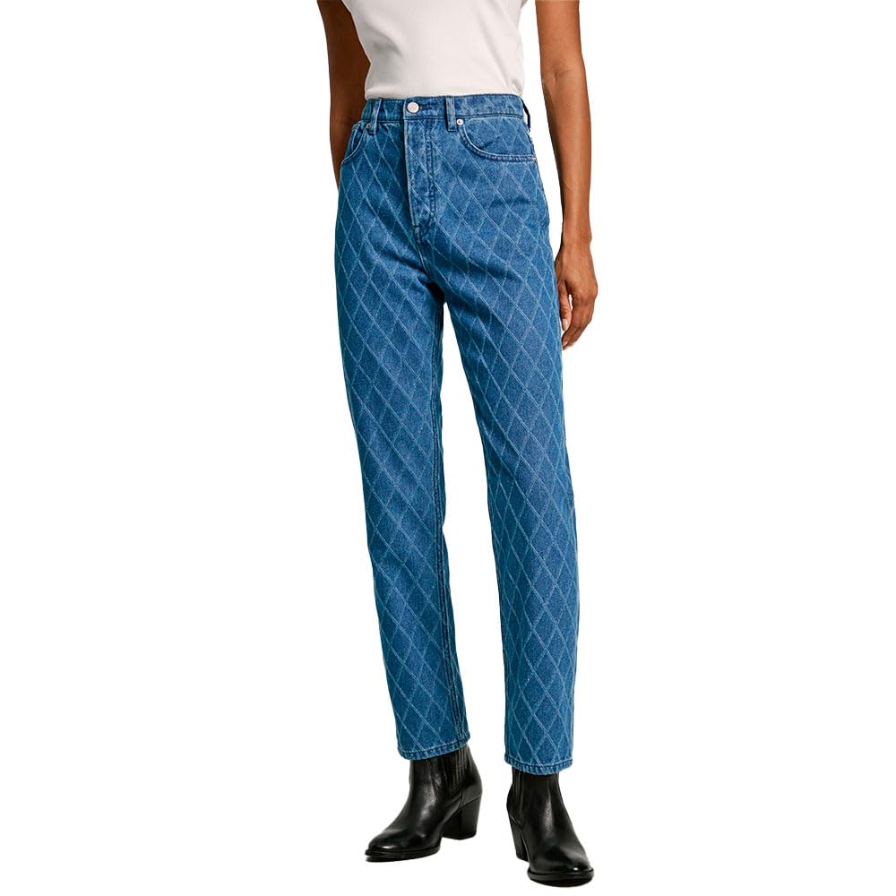 Pepe Jeans Women's Straight Jeans Uhw Diamond, Jeans, Blue, 33W/30L