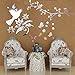 Produktbild 3D Silber Acryl Spiegel Wandaufkleber {Selbstklebende} Zweige Blumen und Vögel DIY Aufkleber Badezimmer Schlafzimmer Büro Küche Wohnzimmer TV Hintergrund kreative Dekoration